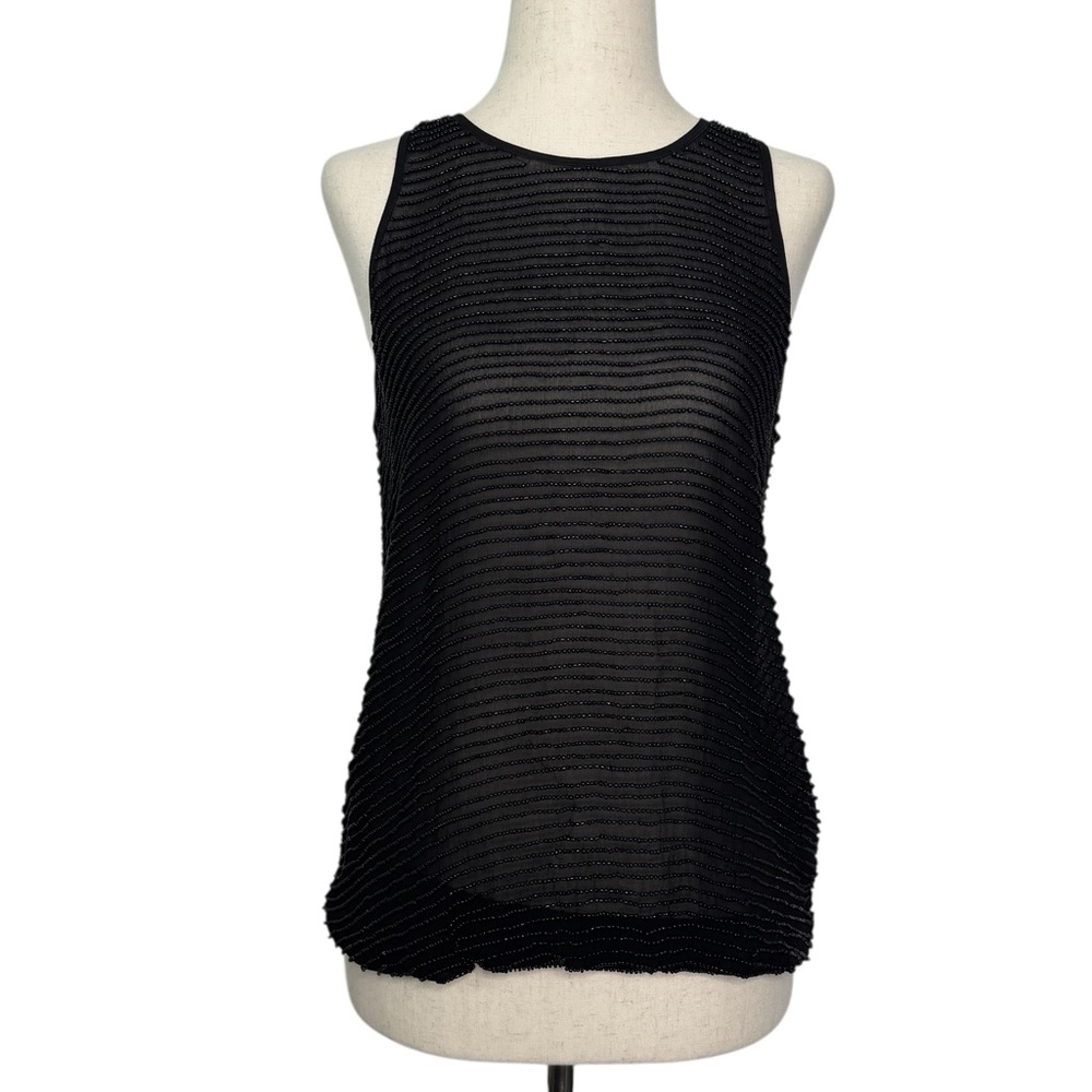 L’Agence Black Beaded Tank Top‎